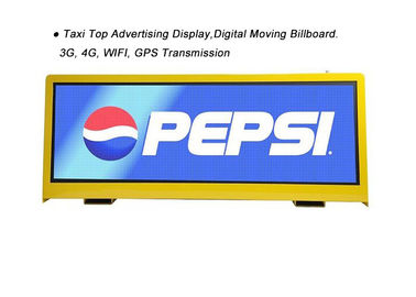 Mobile Outdoor Taxi Top Advertising LED Display With 5000 Nits Brightness